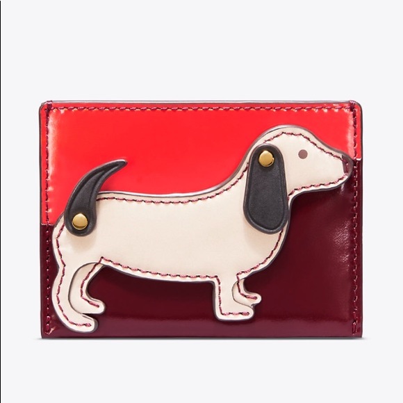 Authentic TORY BURCH cute DOG slim card case 💕 - Picture 2 of 7